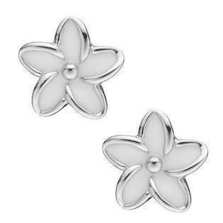 Christina Collect 925 Sterling Silber Emaille Blumen kleine Blumen mit weißer Emaille, Modell 671-S02